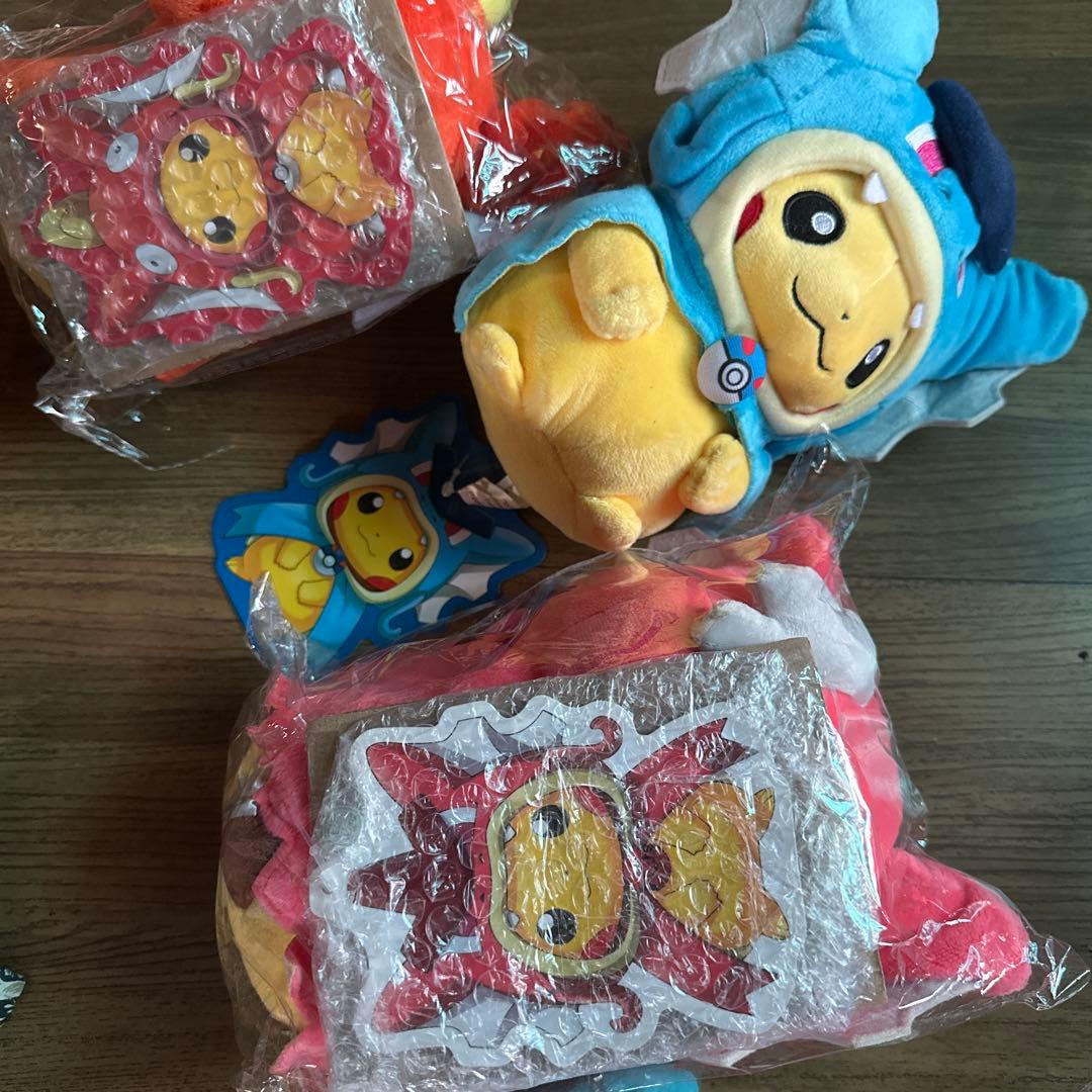 3点セット　ギャラドスごっこピカチュウ コイキング　ぬいぐるみ