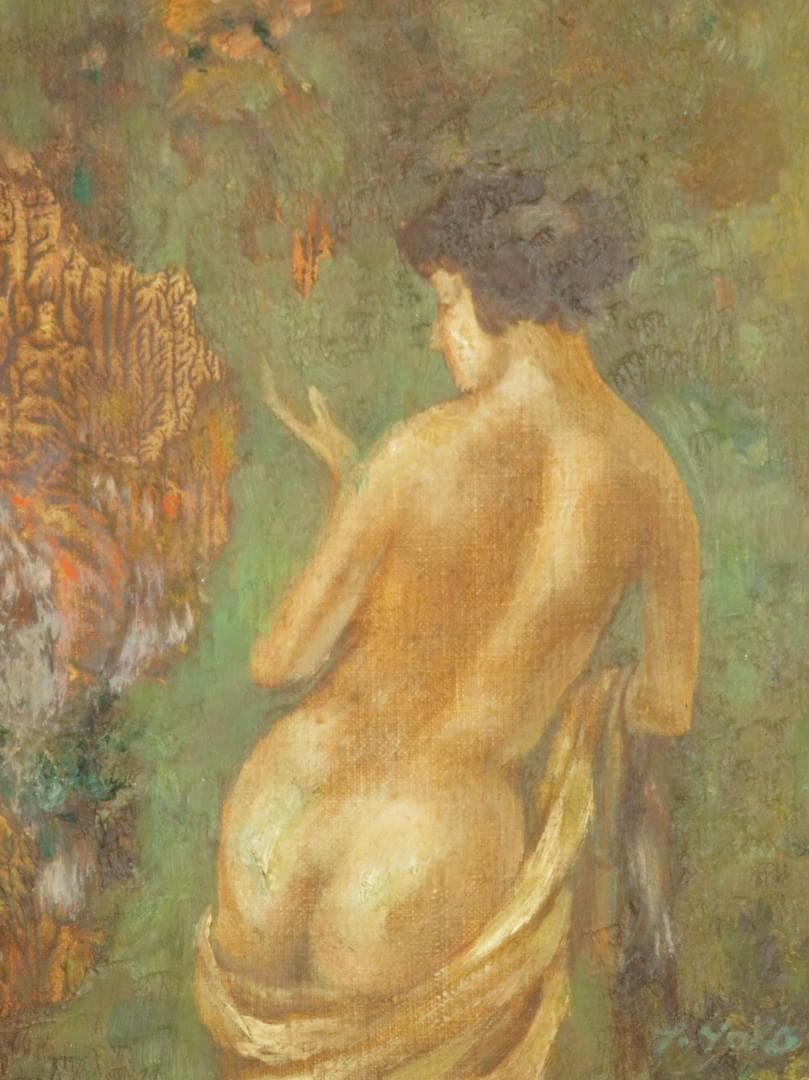 横尾龍彦　題不明　油彩F3号　幻想画家　神奈川県立近代美術館 福岡県立美術館他