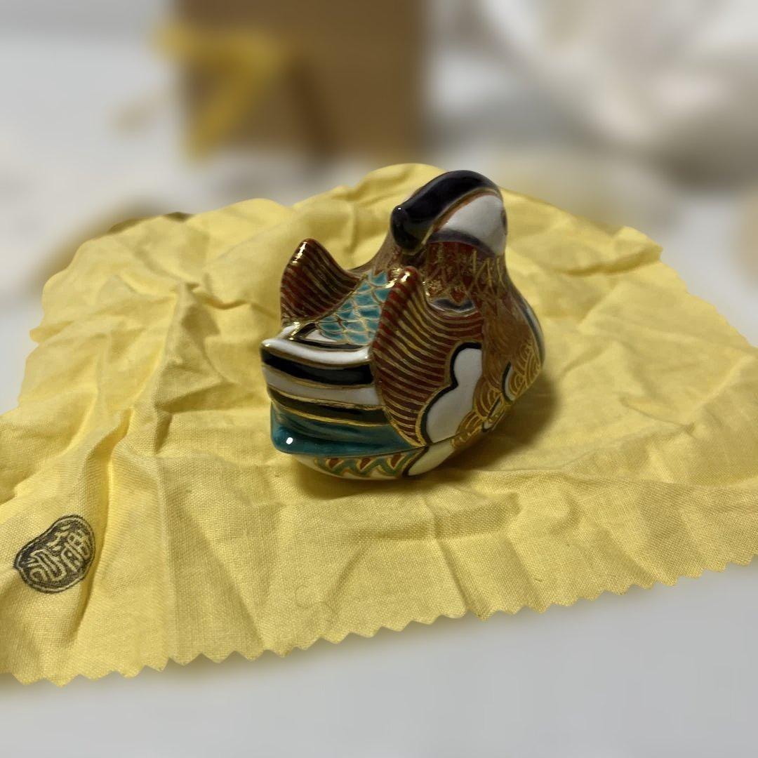陶器の鳥の置物 木箱付き