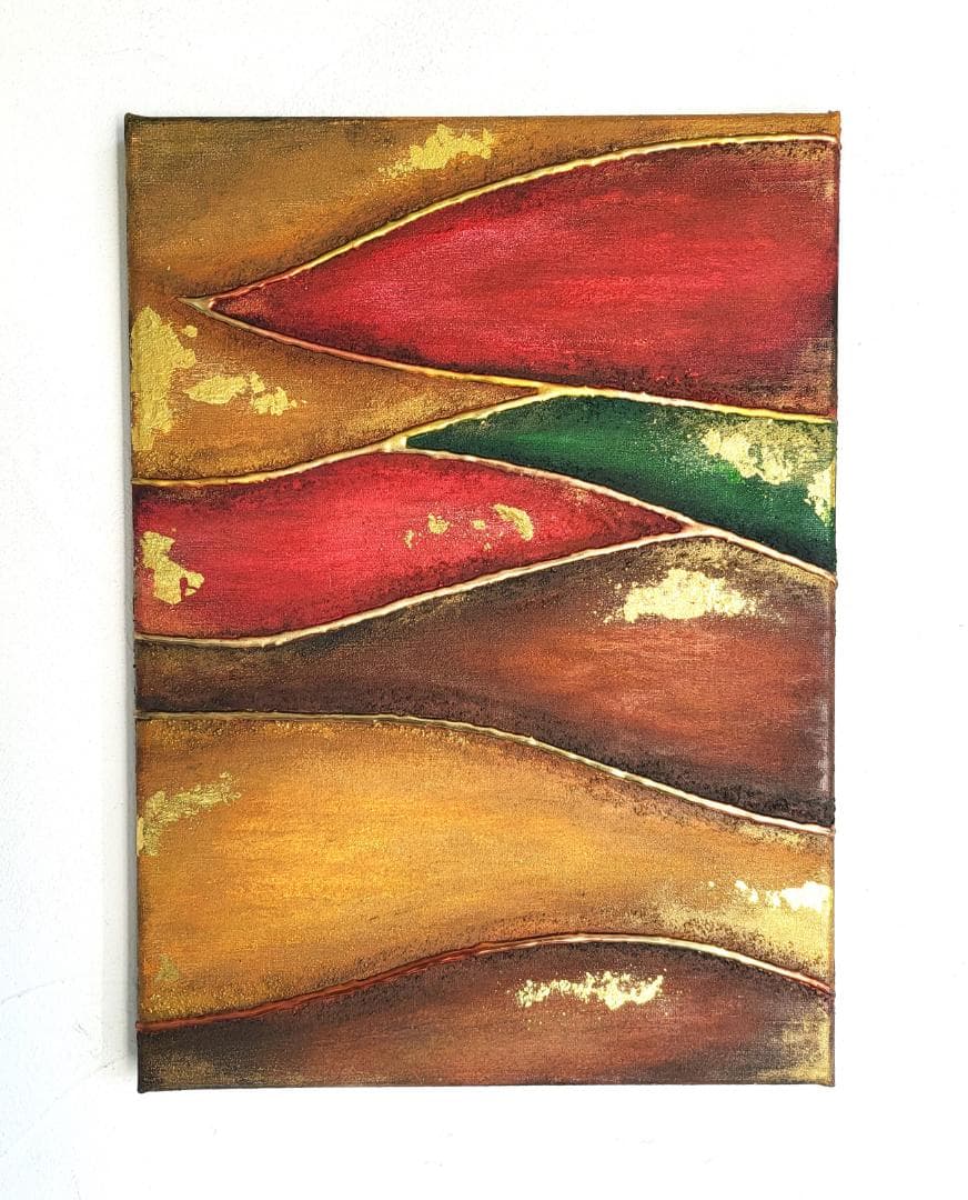 カルテット - 抽象画 24×33㎝ キャンバス F4号 原画1点のみ モダン画