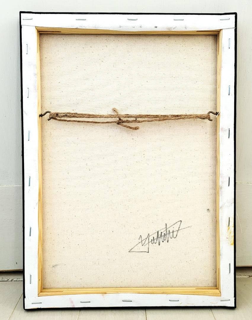 カルテット - 抽象画 24×33㎝ キャンバス F4号 原画1点のみ モダン画