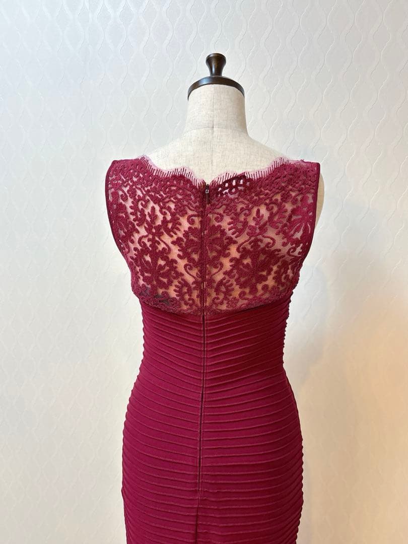 最終値下 TADASHISHOJI タダシショージ　ワイン リブ ロングドレス