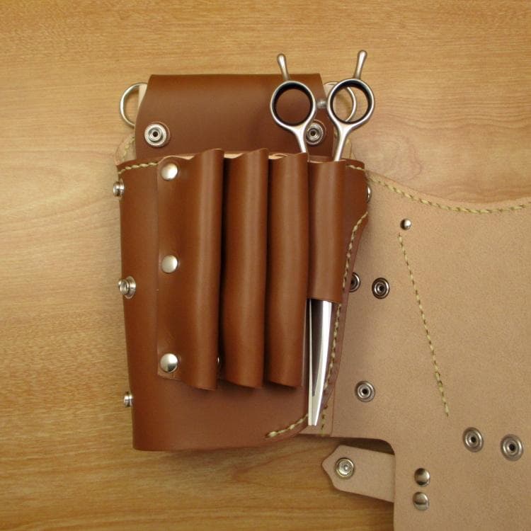 【トリマー向き】 ８丁差し 本革シザーケース　キャメル　TSC-13/CCA