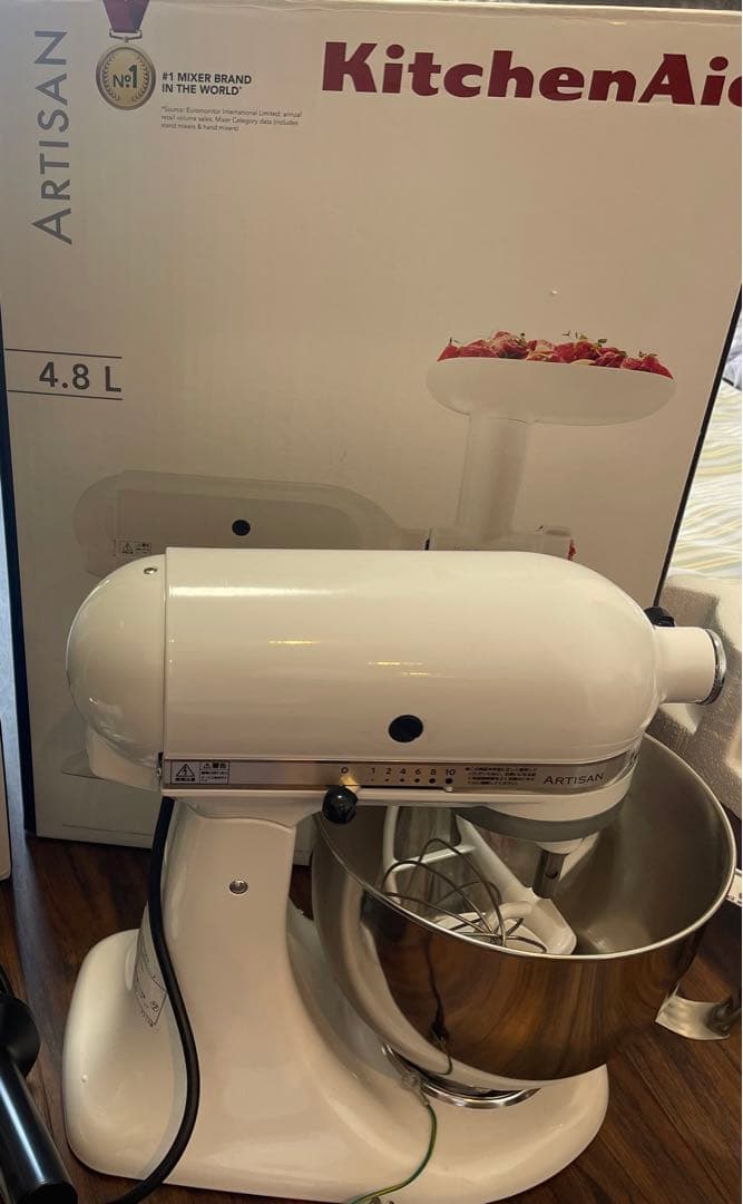 キッチンエイド ミキサー ARTISAN 4.8L ボウル ホワイト