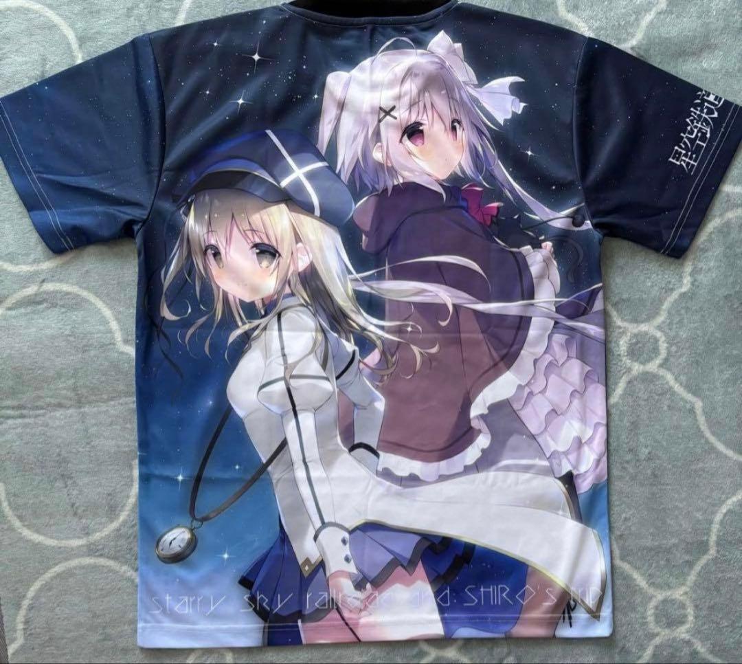 星空鉄道とシロの旅 星シロ 直筆サイン入り Tシャツ しらたま しらたまこ
