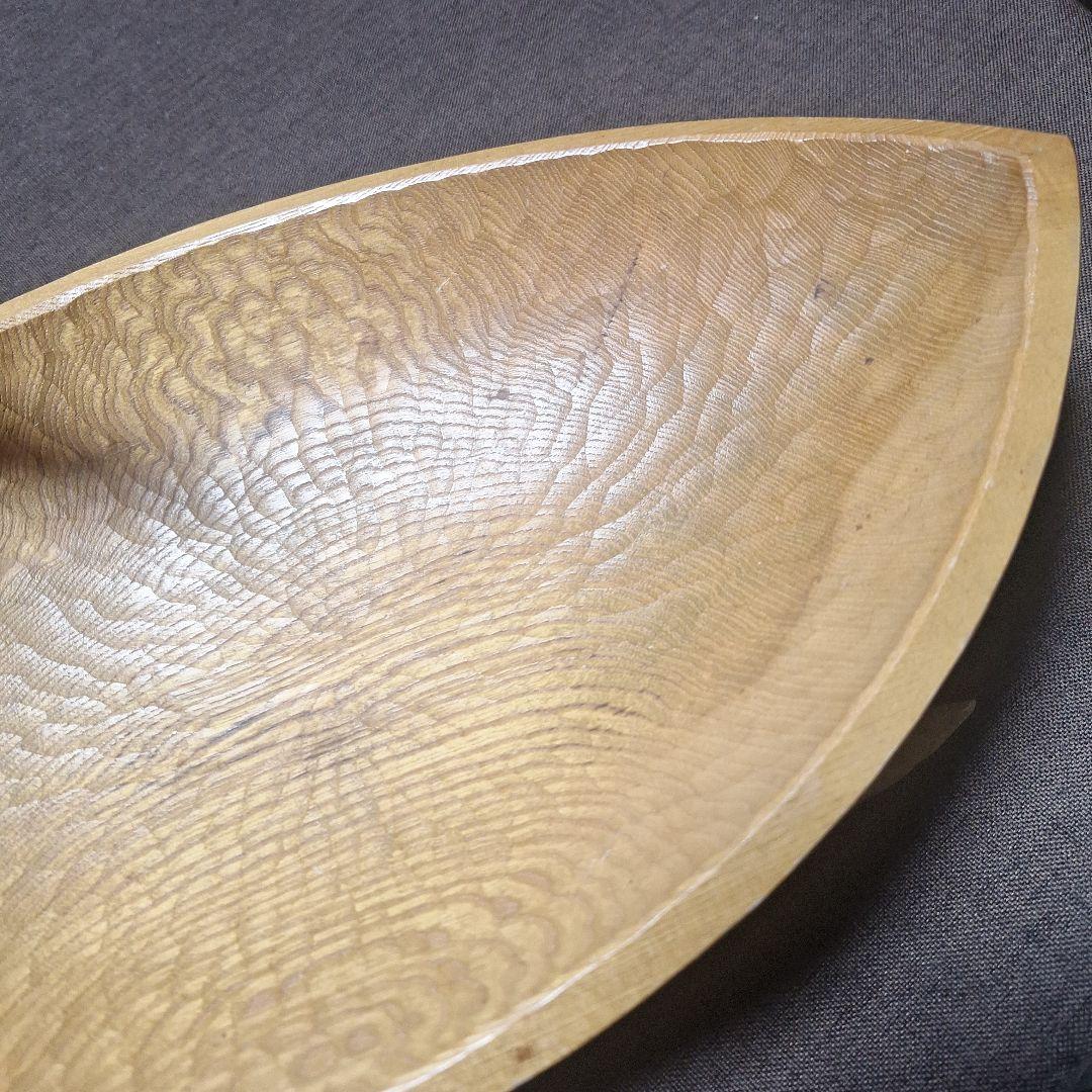 手彫り葉型木製ボウル(賀上隼敬作