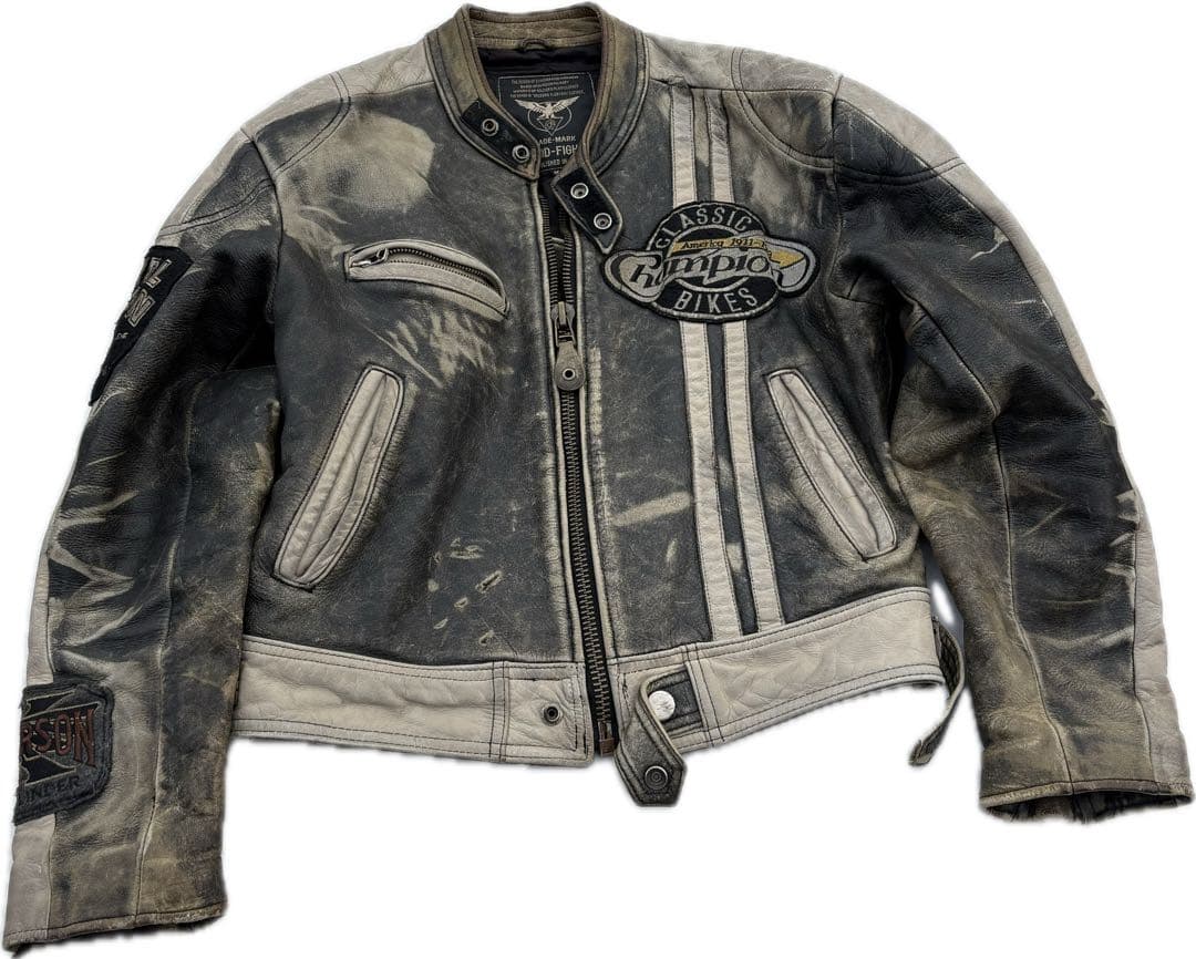 GOOD-FIGHT シングルライダースジャケット 革ジャン 牛革