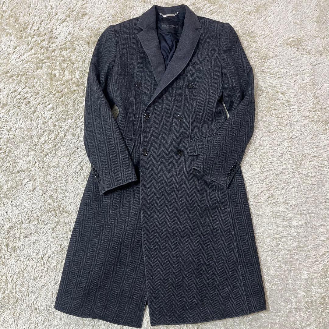 ドルチェ＆ガッバーナ　チェスターコート　ヘリンボーン　ロング　ドルガバ