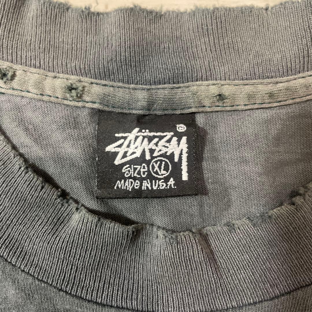 90s OLD STUSSY Tシャツ。 MADE IN USA、サイズXL。