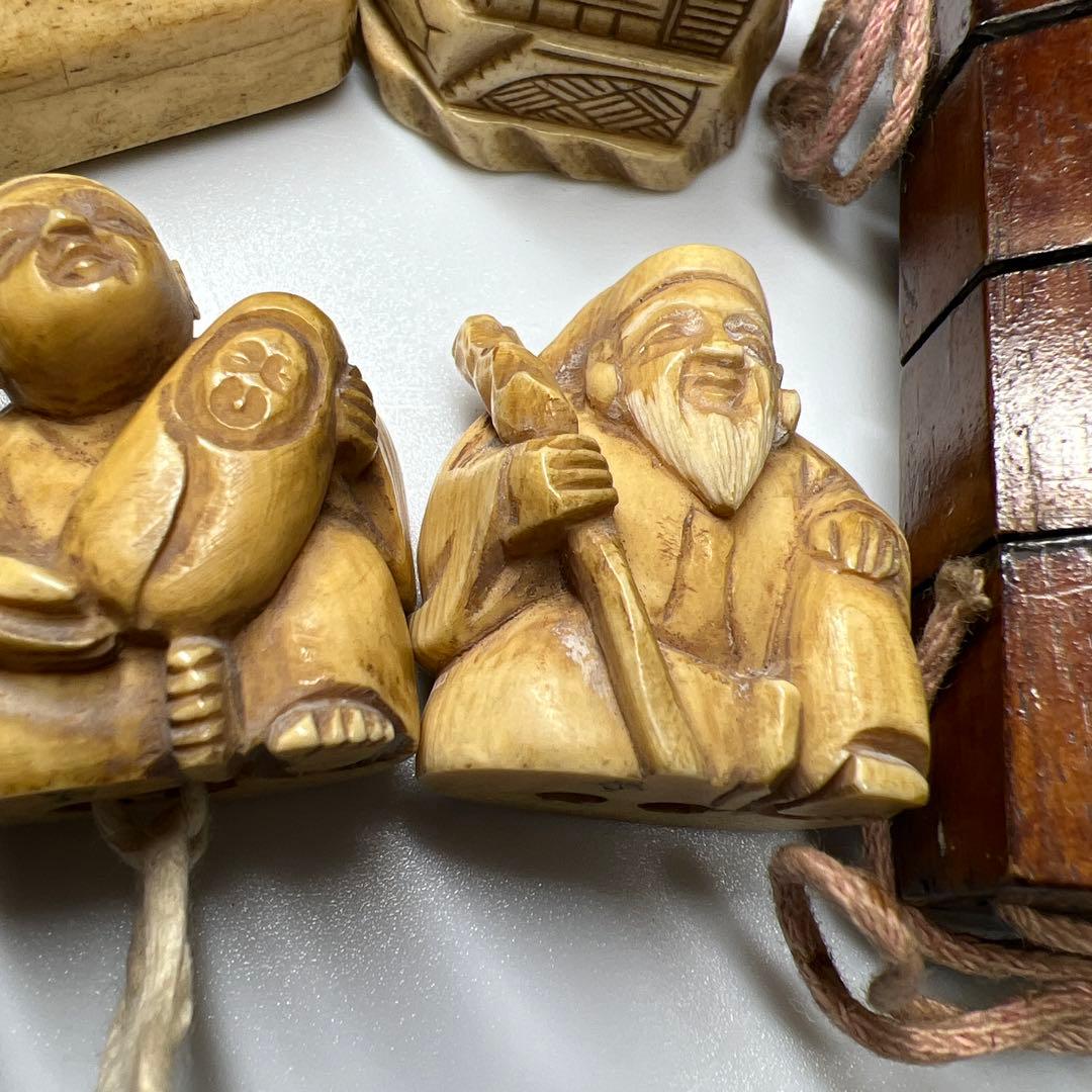 時代　極上根付、印籠セット　111g 東Y8-0109☆2Fトヒカ