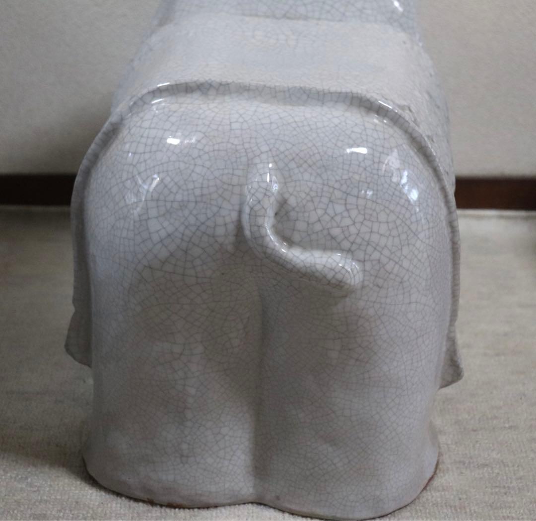 中国美術　哥釉象墩　送料込み0125