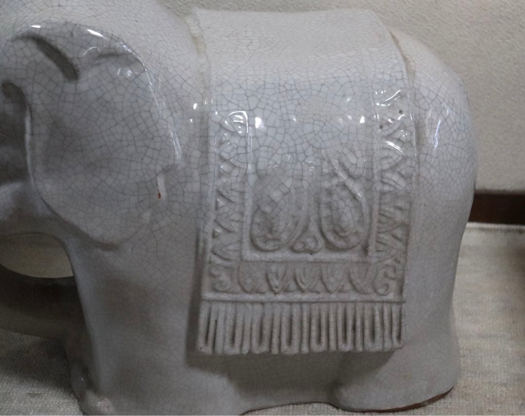 中国美術　哥釉象墩　送料込み0125