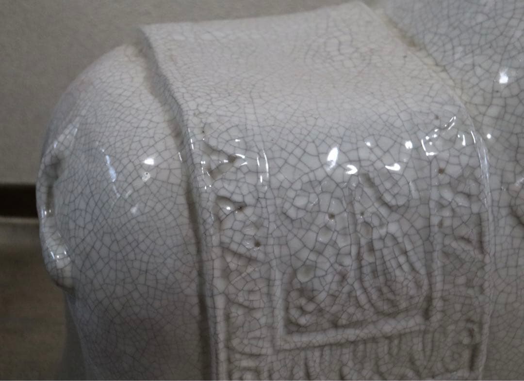 中国美術　哥釉象墩　送料込み0125