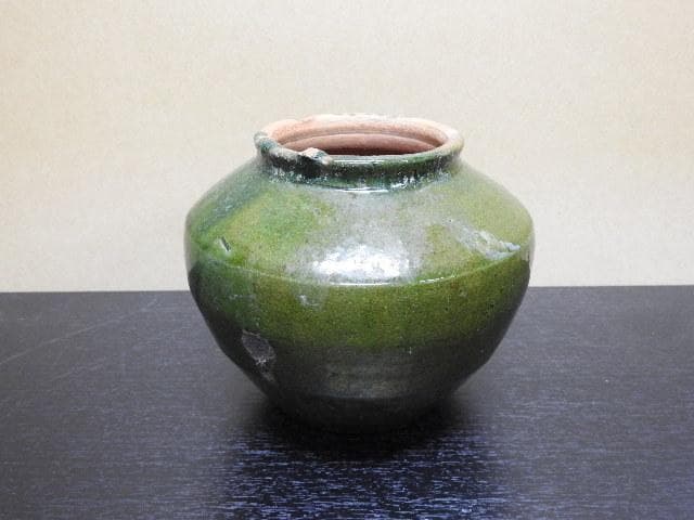 漢　緑釉　壺　MA324
