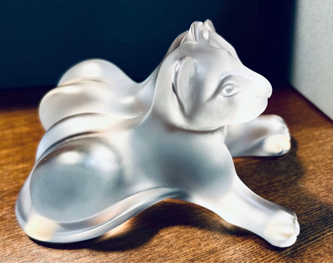 LALIQUE ラリック　愛合うライオン達　置物 オブジェ フィギュリン