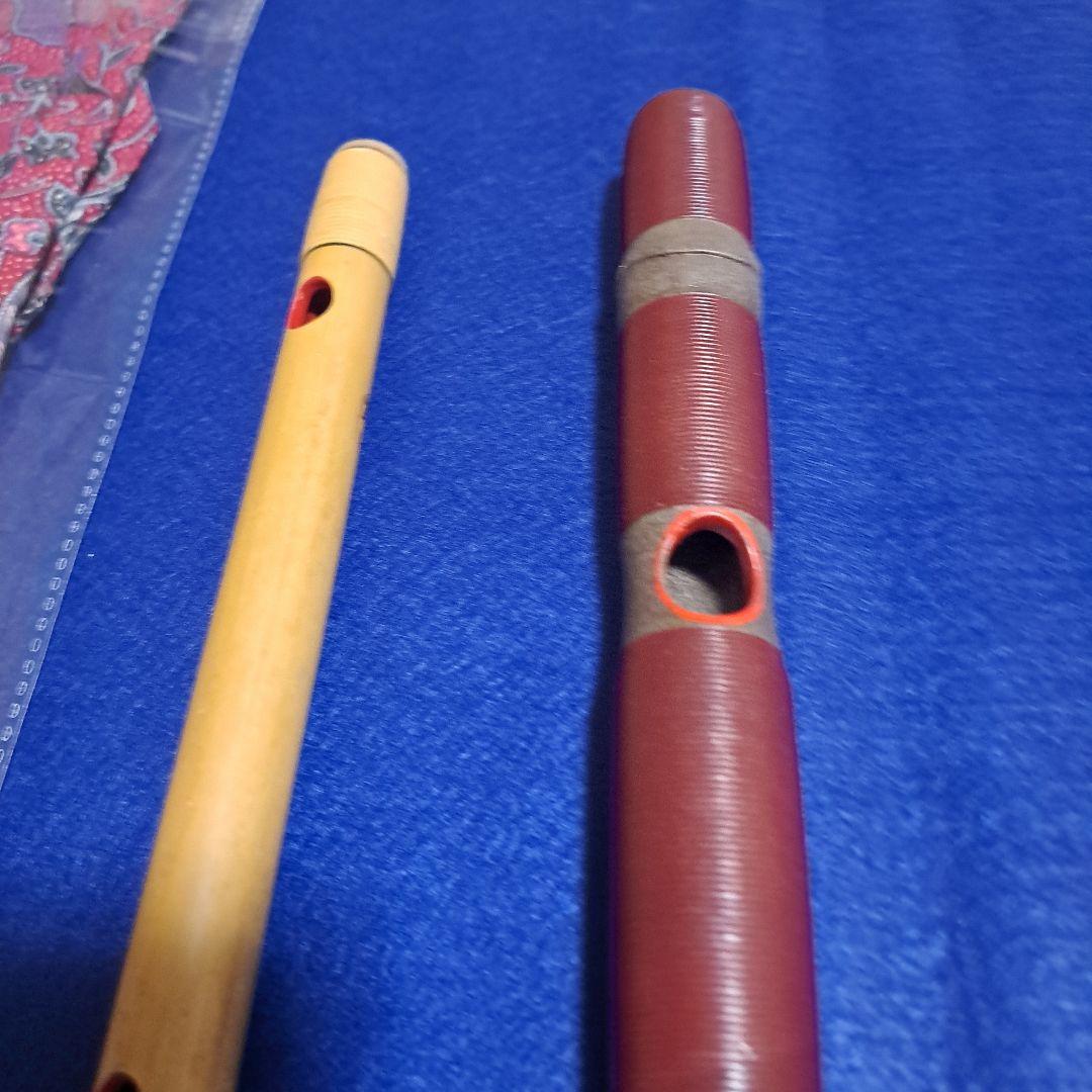 和楽器　龍笛と篠笛