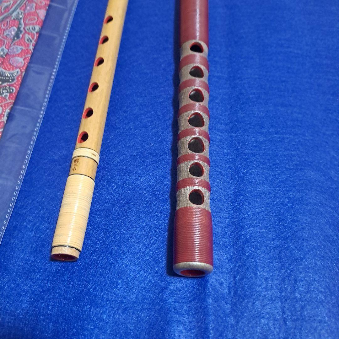 和楽器　龍笛と篠笛