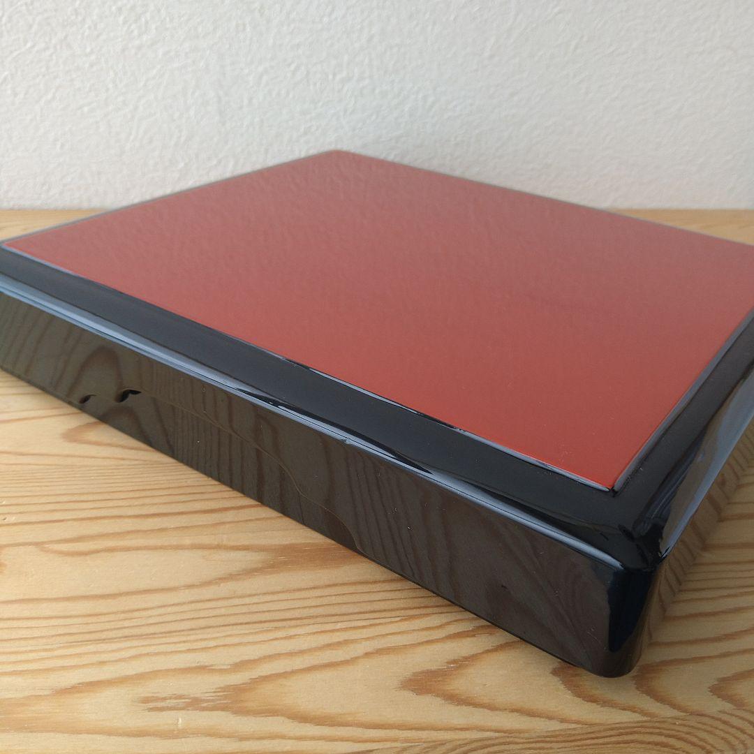 【新品未使用】目録箱 文箱 硯箱 朱塗