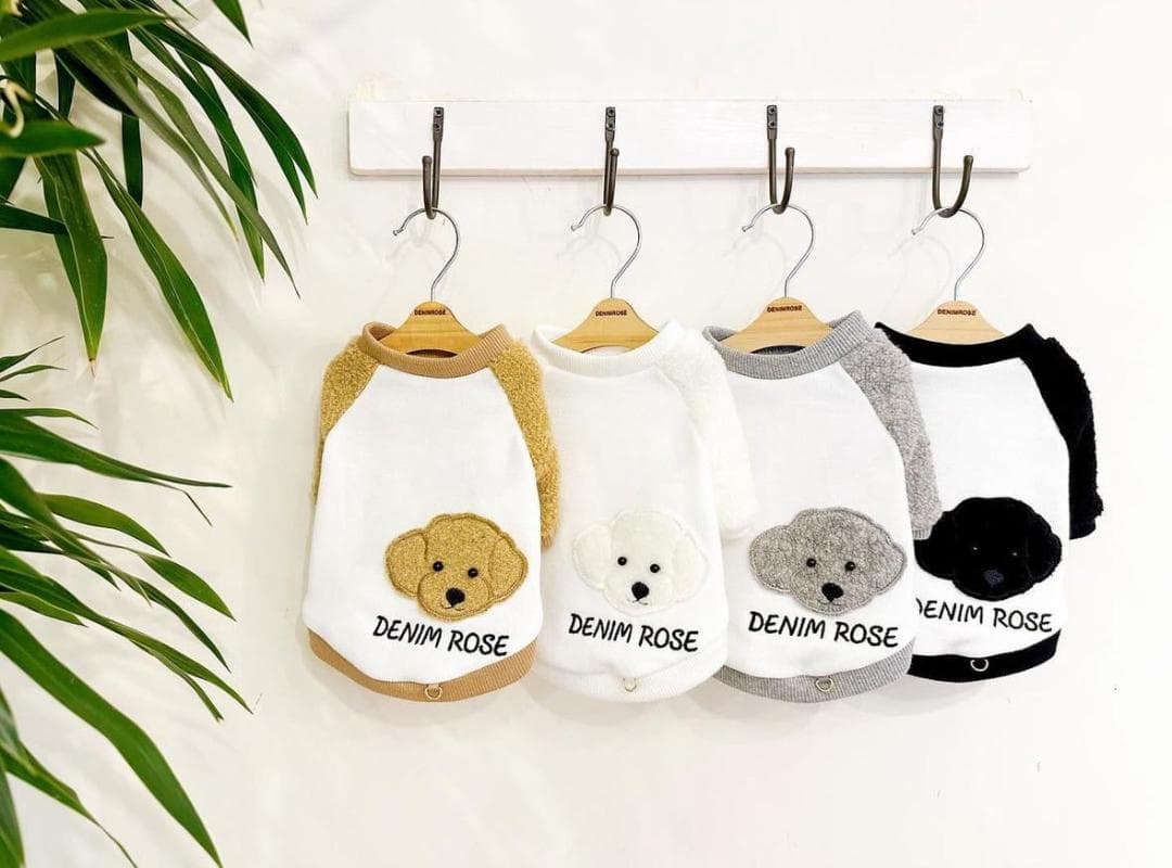 DENIM ROSE ビッグワッペンボアトレーナー