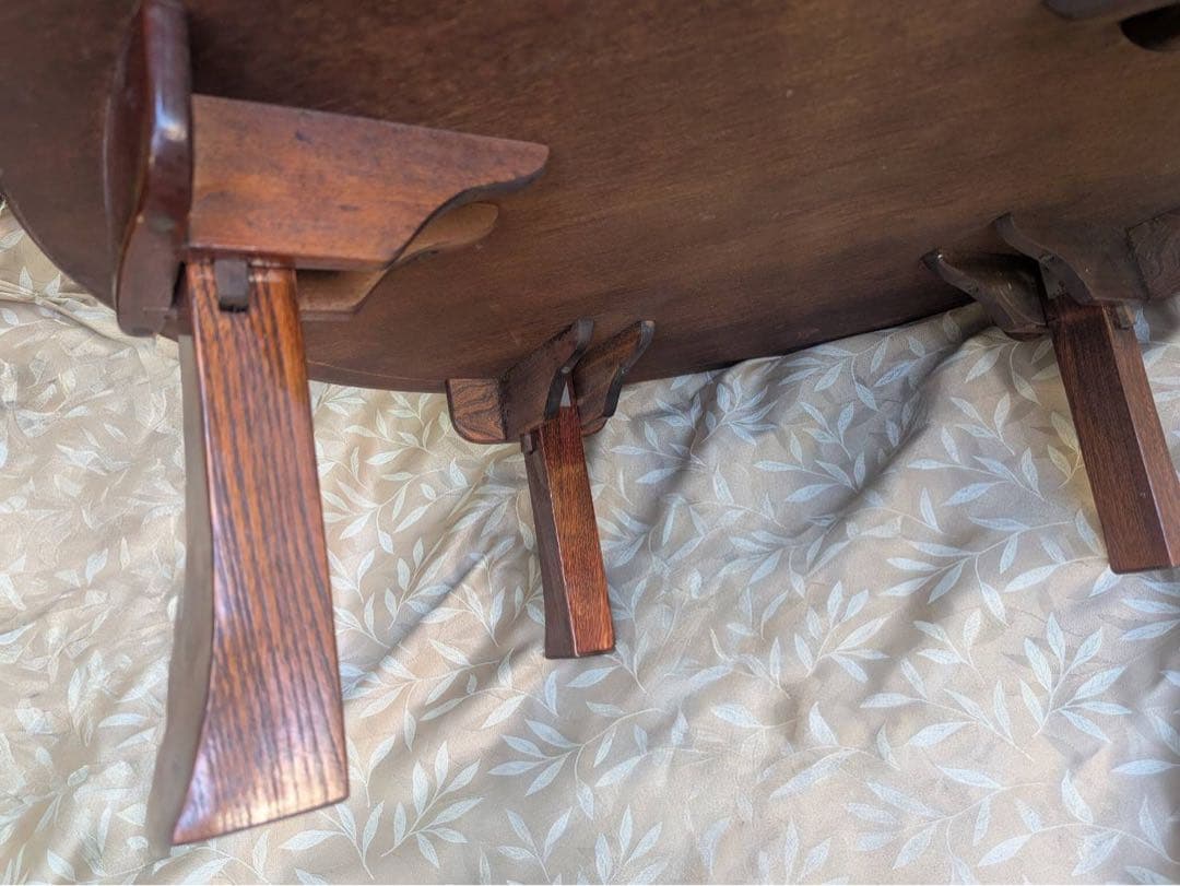 折りたたみちゃぶ台　欅材　超美品　昭和レトロ