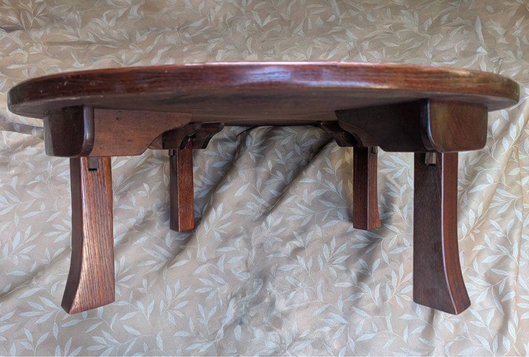 折りたたみちゃぶ台　欅材　超美品　昭和レトロ