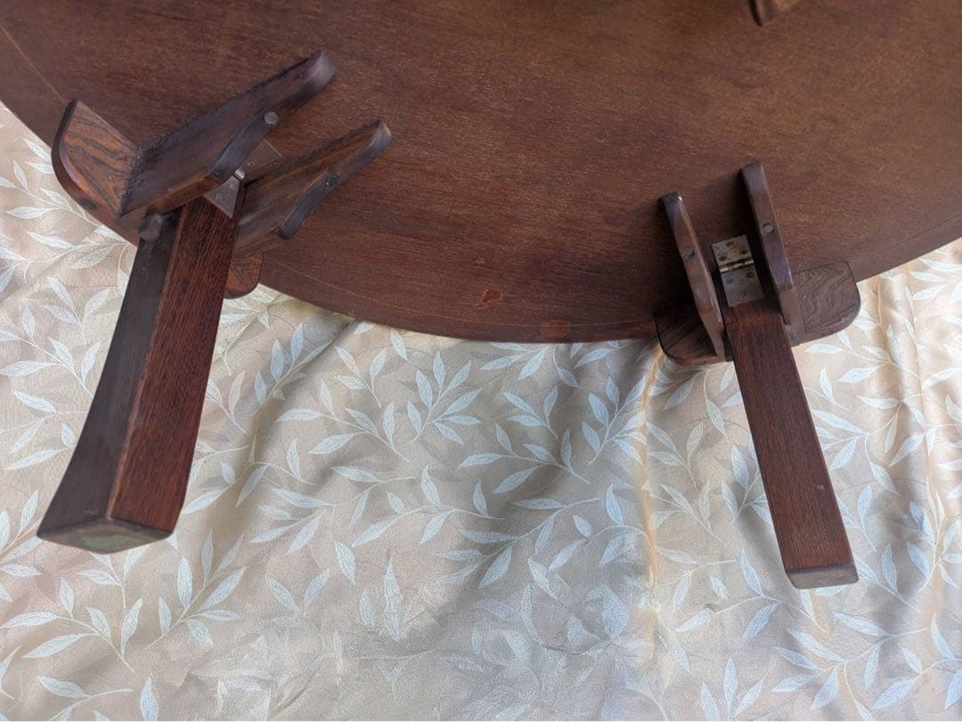 折りたたみちゃぶ台　欅材　超美品　昭和レトロ