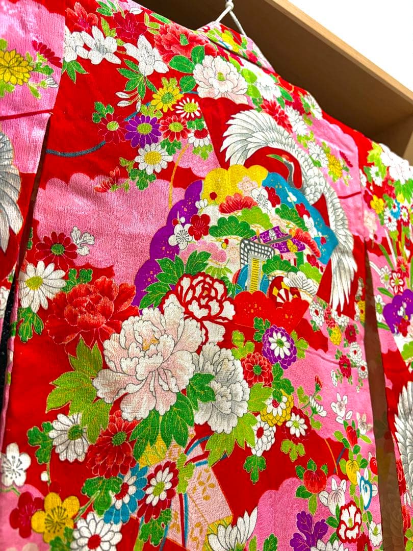 ※ピリパラ　アンティーク着物　七五三　長襦袢セット　正絹　2歳〜5歳