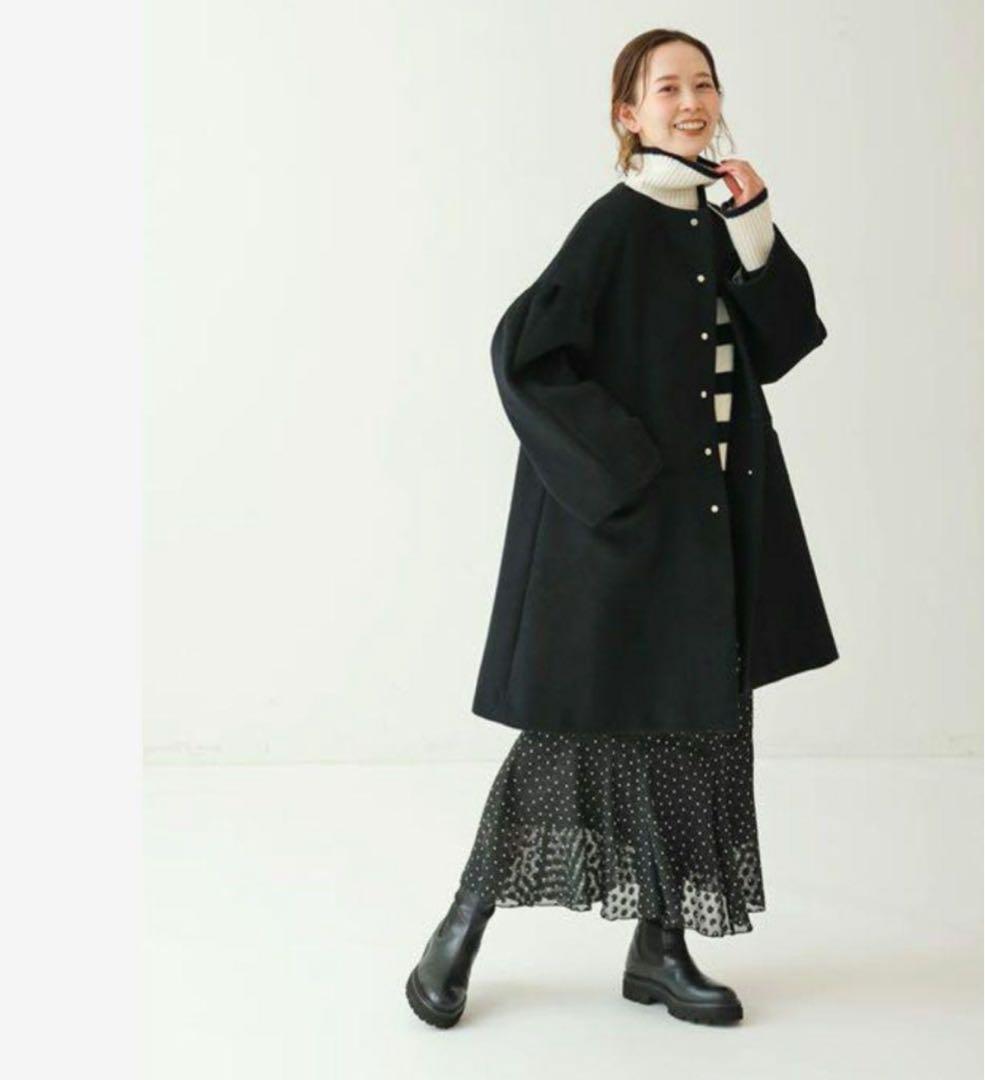 IENA コート　ブラック