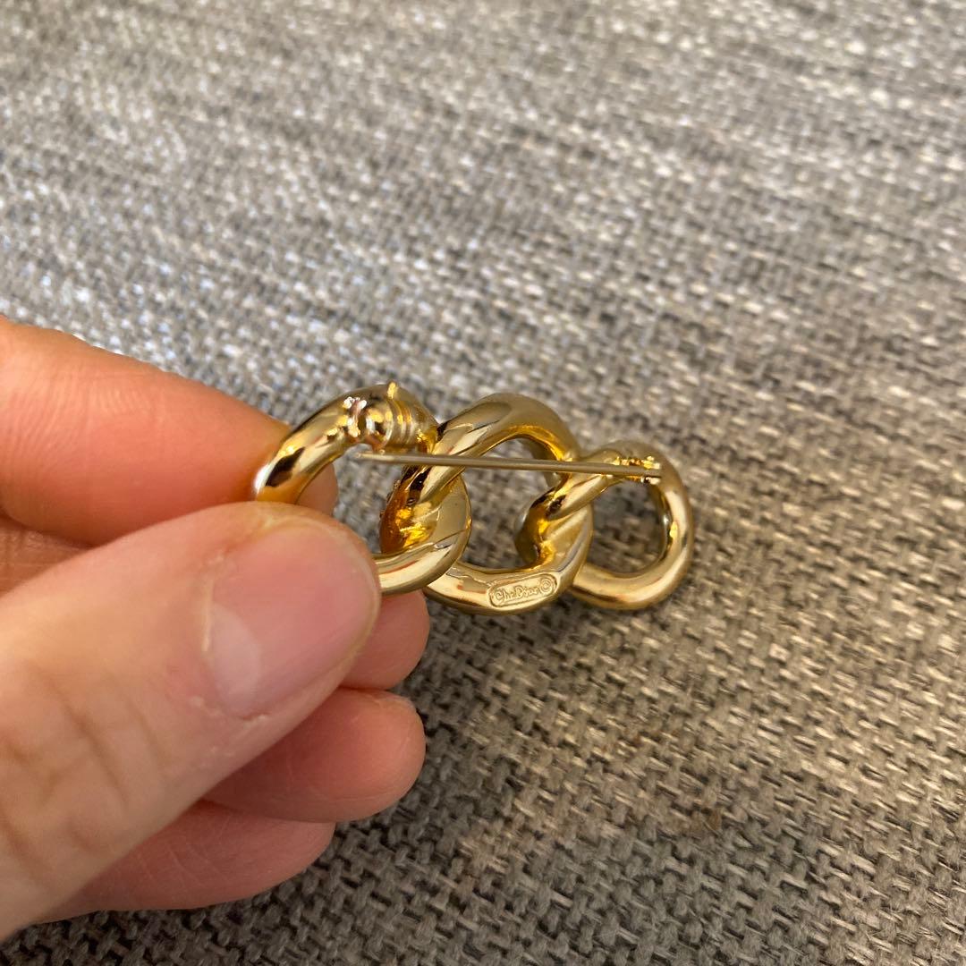 【美品　ディオール　Dior ブローチ　ゴールド】 正規品