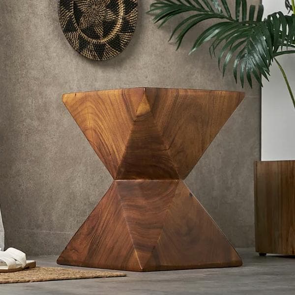 【お値引き品】レインツリー材 ローテーブル サイドテーブル 花台 木製 無垢材