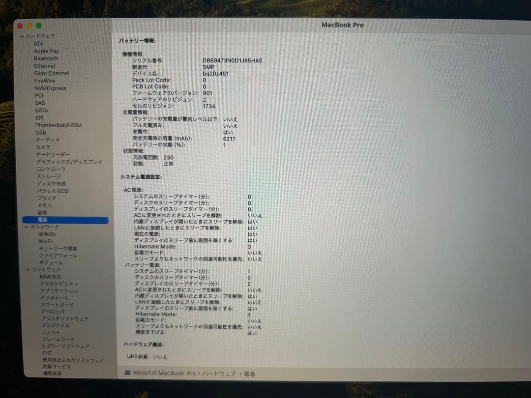 MacBook Pro 15インチ 2018 32GB / 500GB