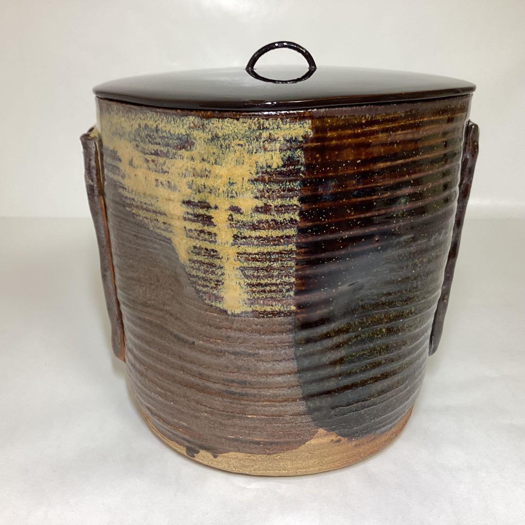 水指 高取写 菱形耳付水指 淡々斎書付 須田祥豊 木箱 経年劣化有り 古物品