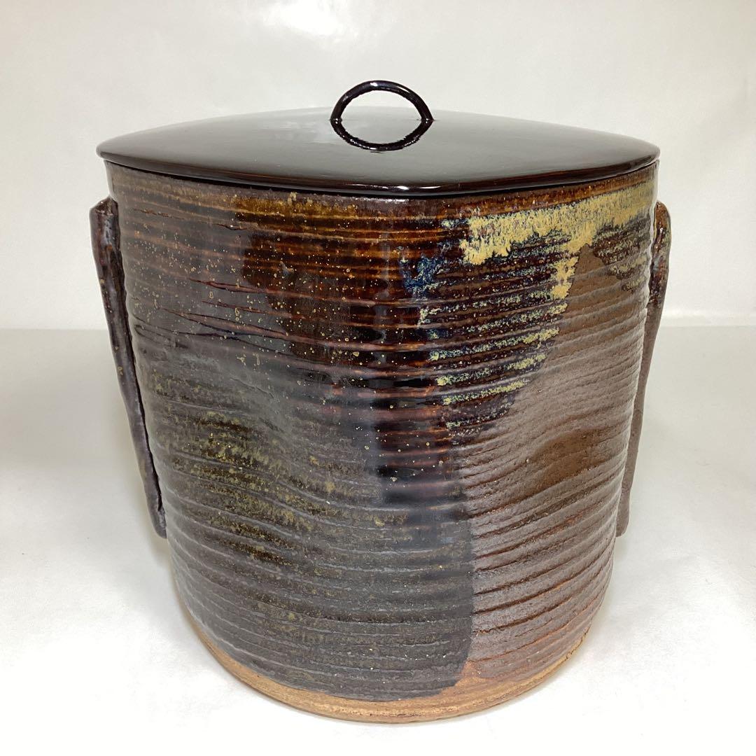 水指 高取写 菱形耳付水指 淡々斎書付 須田祥豊 木箱 経年劣化有り 古物品