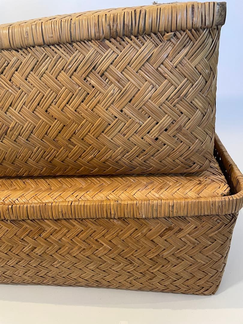 昭和レトロ 柳行李 やなぎこおり 衣類収納 収納ボックス 希少品　2個セット