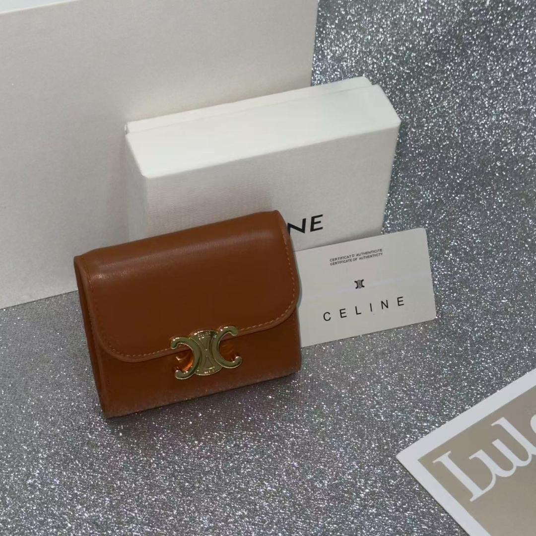 CELINE ブラウン 三つ折り財布