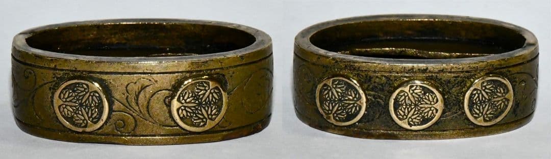 縁頭　薩摩金具　葵図　無銘