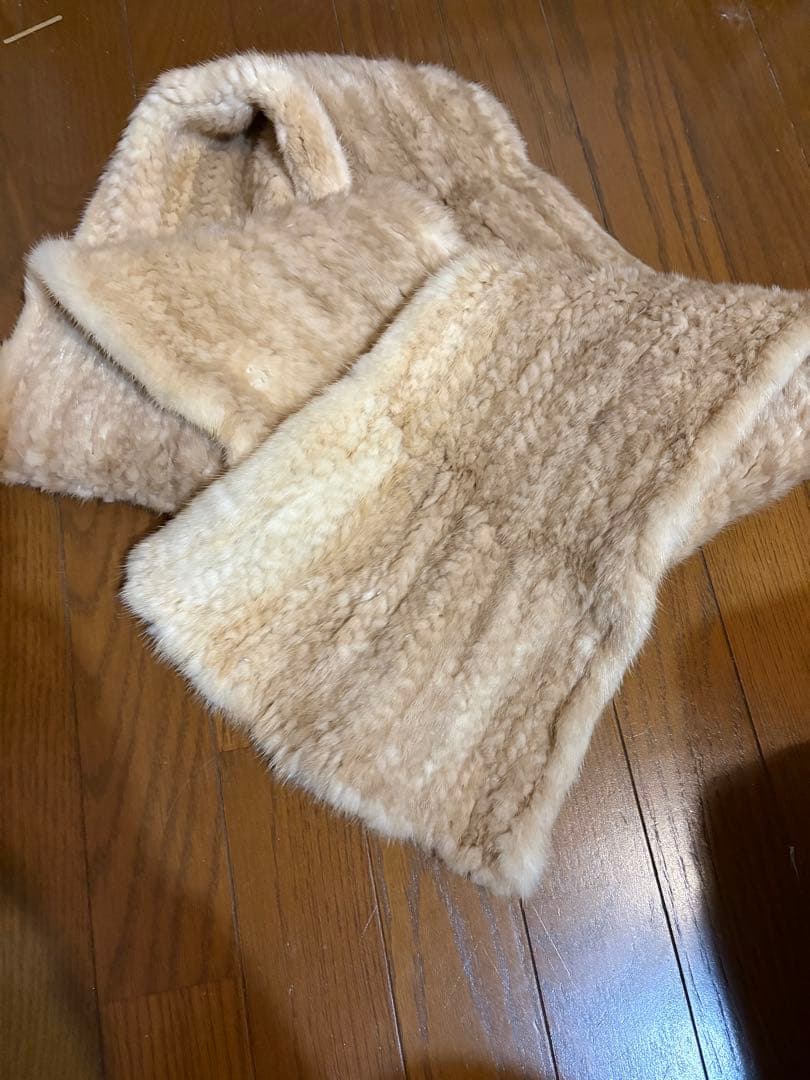 ミンクベージュ ファーマフラー