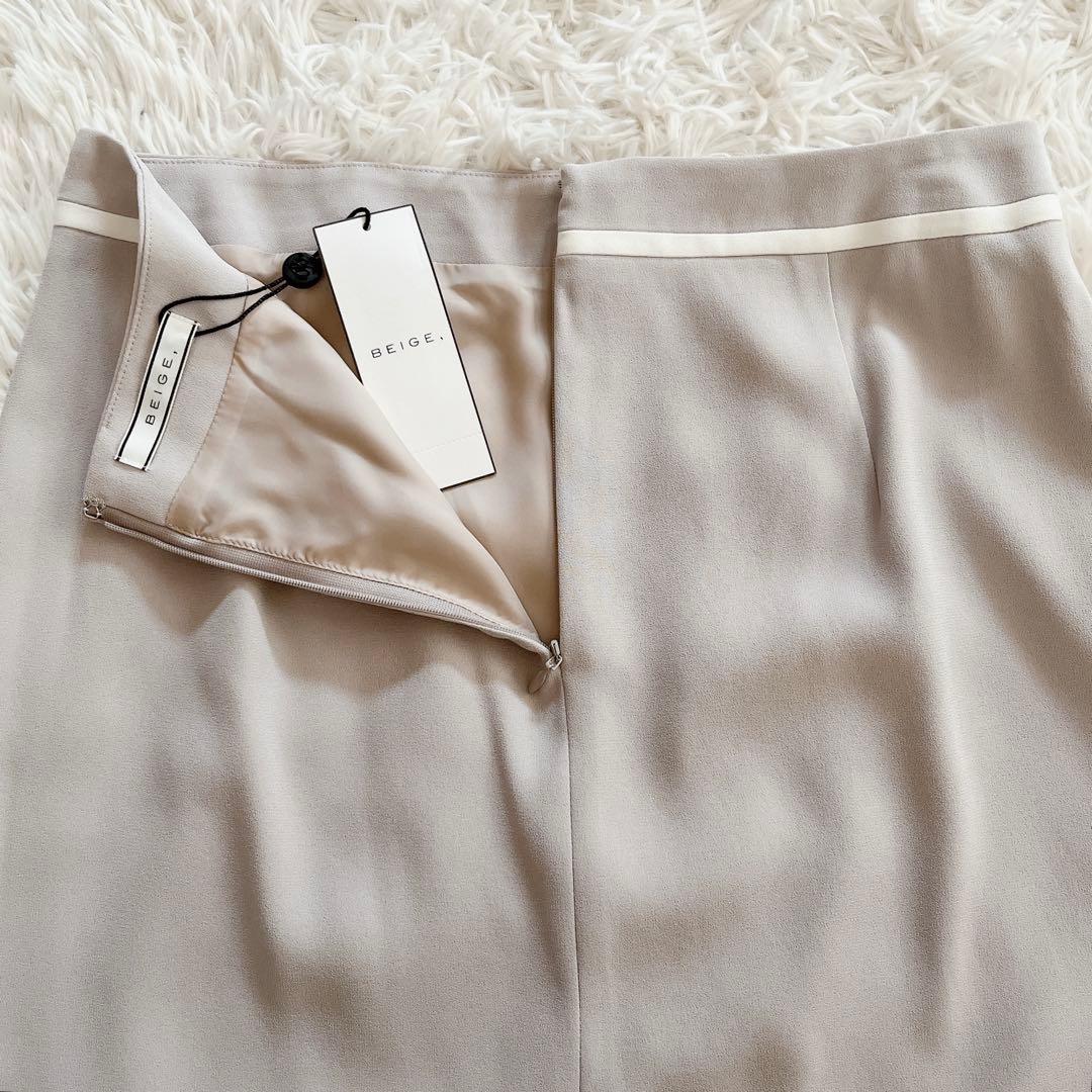 ＊未使用タグ付き【BEIGE,】スカート CINDY ミディ ライトグレー 6
