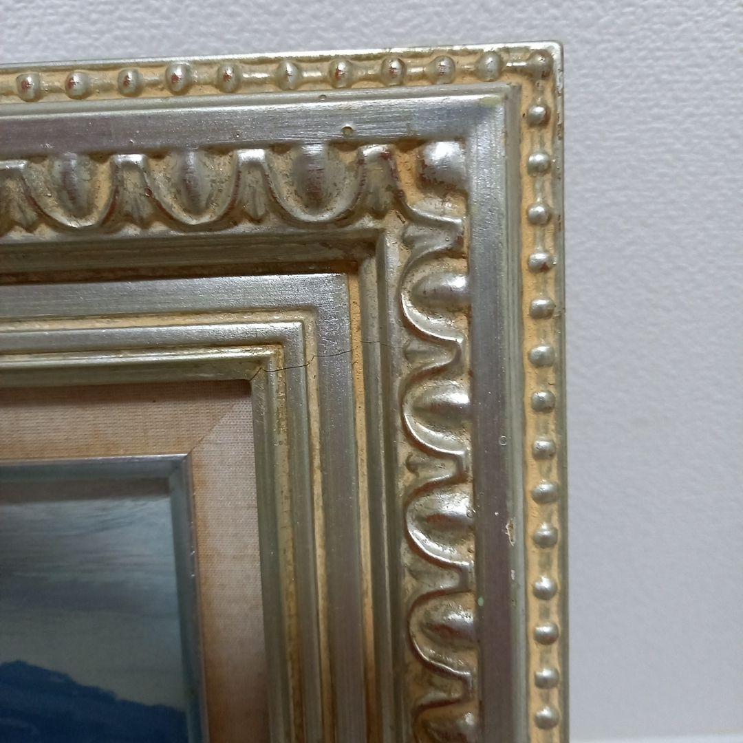 国立秀雄　洞釜湖(F6)　油絵額縁付