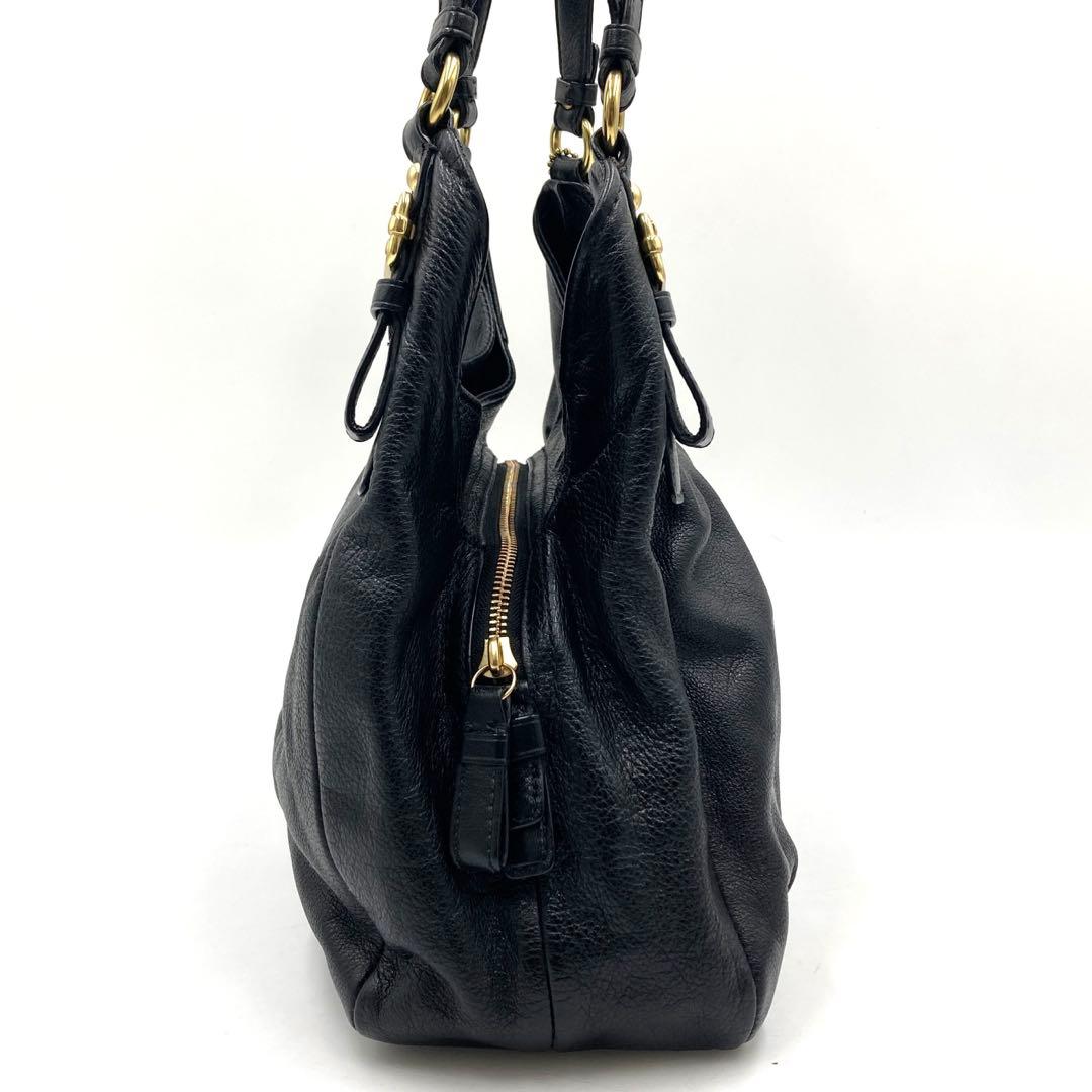 ⭐️美品⭐️コーチ ショルダーバッグ レザー ブラック ゴールド 肩掛け