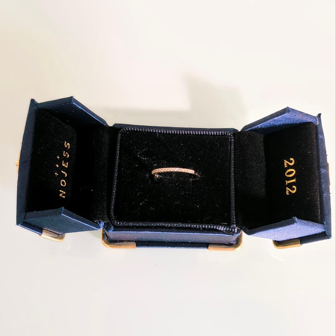 NOJESS　K10 YG　ハーフエタニティ　ダイヤ　0.08ct　リング　8号