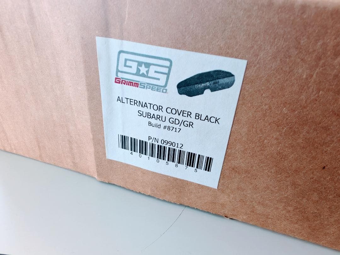 GrimmSpeed プーリーカバー 黒　スバルWRX VAB/GRB/GVB