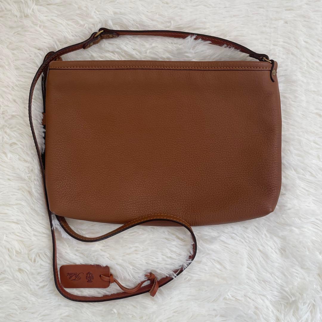 新品 フェリージ サコッシュ ショルダーバッグ レザー ブラウン 本革 ポーチ