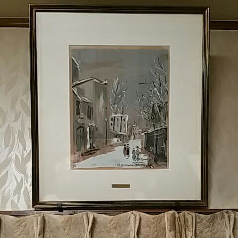 絵画　モーリスユトリロ　『モンマルトルの芸術家村 ６』その①最安値！