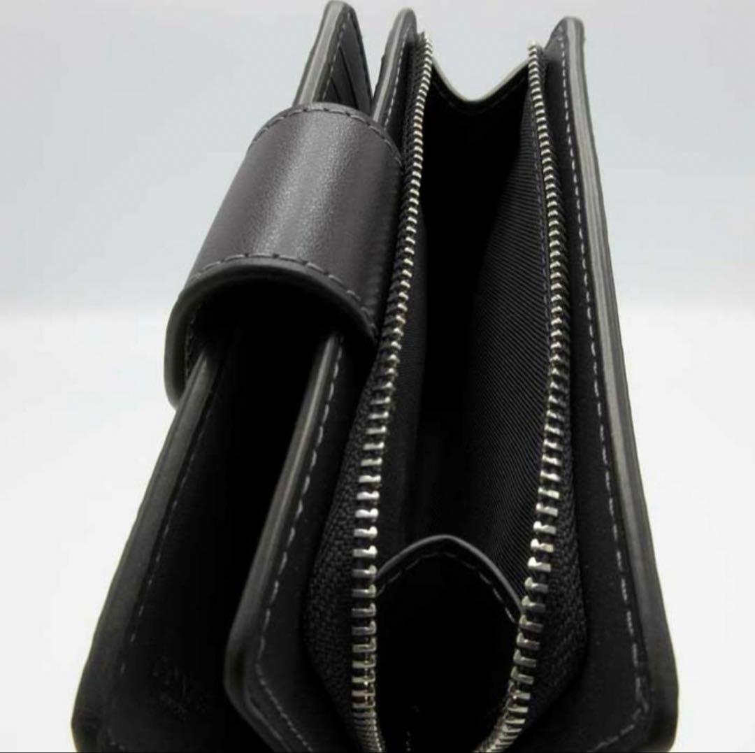 プレゼント 新品未使用 コーチ シグネチャー 二つ折り財布 リボン柄 大人可愛い