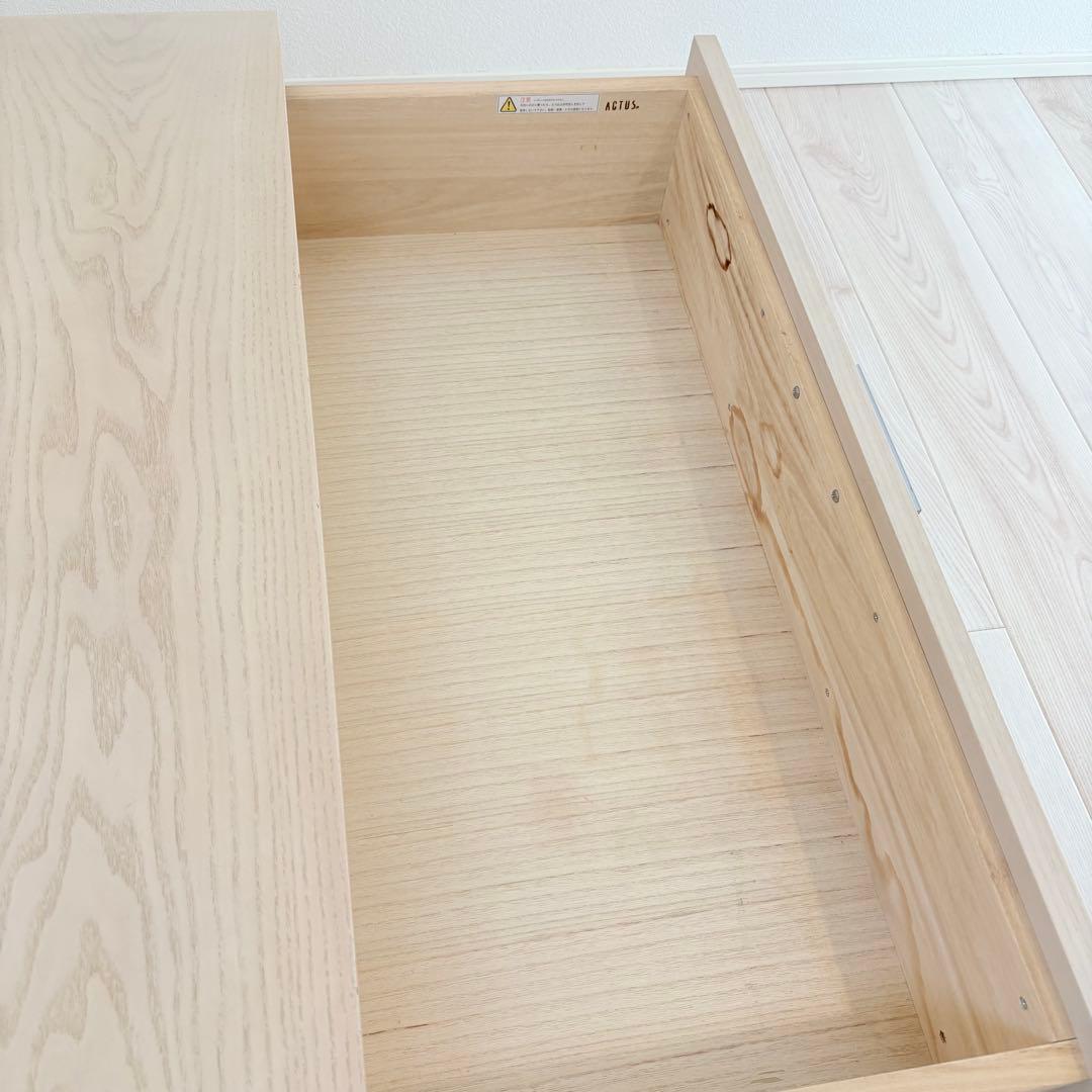 【送料込】アクタス テレビボード幅150cm×奥行45cm×高さ31cmホワイト