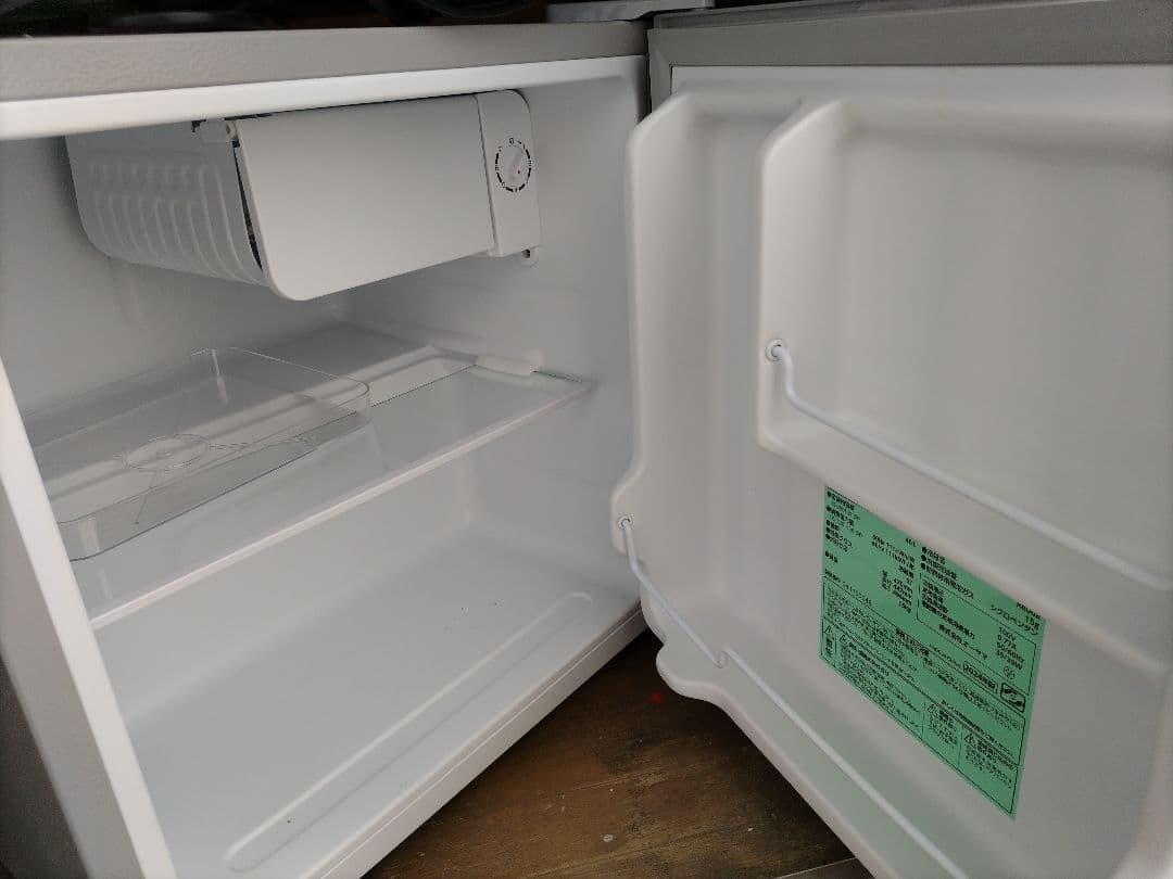 シルバー キューブ型冷蔵庫 １ドア　説明書付