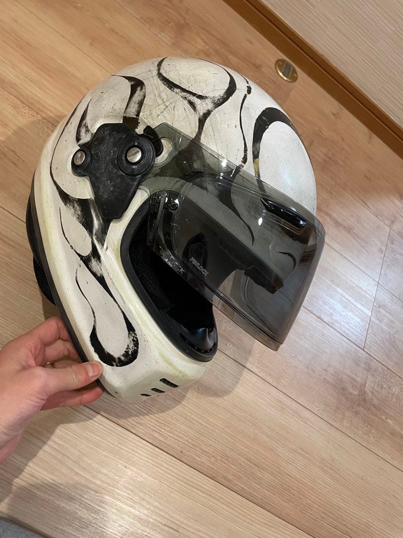 アライ　ラパイドネオ　白色　Mサイズ　ビンテージ　ヤレ　エイジング　カスタム塗装