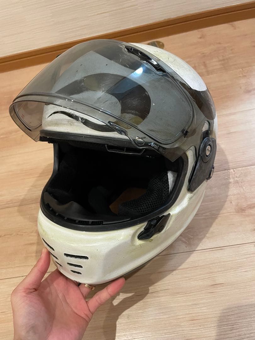 アライ　ラパイドネオ　白色　Mサイズ　ビンテージ　ヤレ　エイジング　カスタム塗装