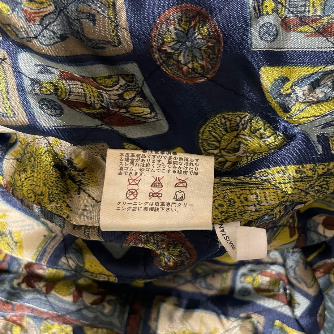 極希少【vintage】羊革ラムスキンシングルライダースジャケット グリーンXL